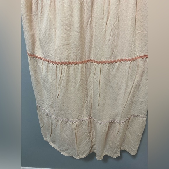 LC Lauren Conrad Plus Size Tiered Pinafore Zigzag Light Peach Dress Size XXL - Picture 11 of 12